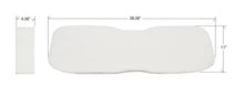 CLUB CAR DS POST 2000 FOAM BACKREST WHITE WITH DIMENSIONS