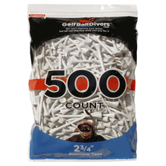 500-pack of 2 3/4" Wood Tees-White 