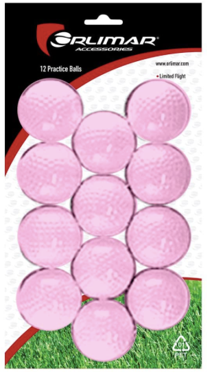 Orlimar Pink Plastic Practice Balls
