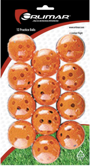 Orlimar Plastic Orange Practice Balls 